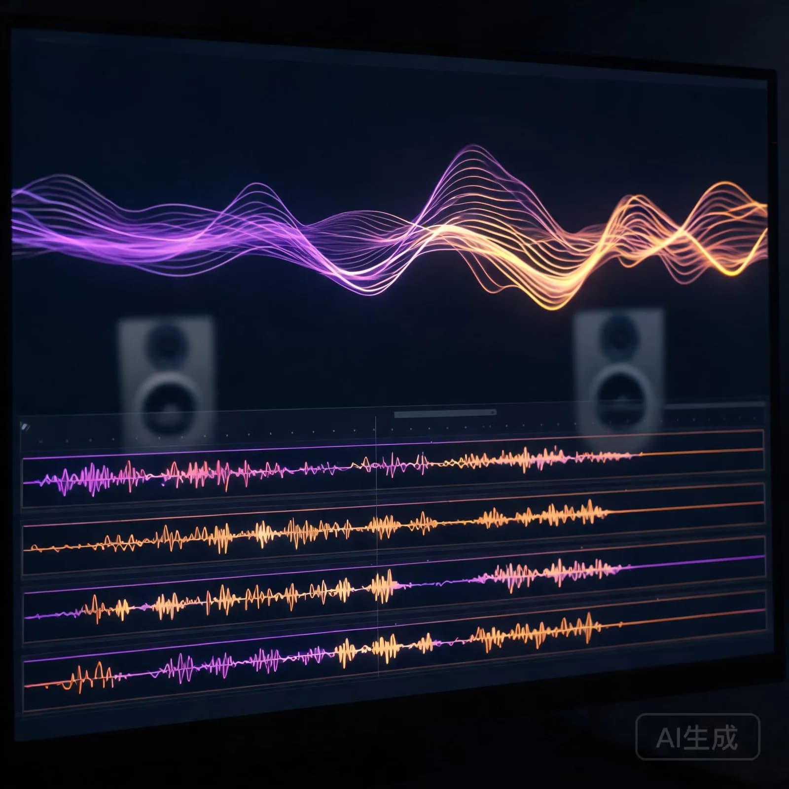 Album cover shown beside the editor waveform